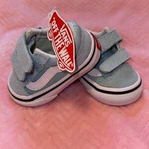 Baby Blue Vans size 2